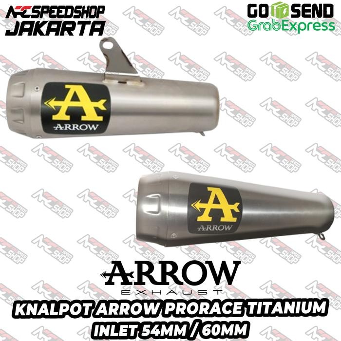 READY..!! KNALPOT ARROW PRO RACE PRORACE SILENCER 54MM / 60MM TITANIUM ORIGINAL