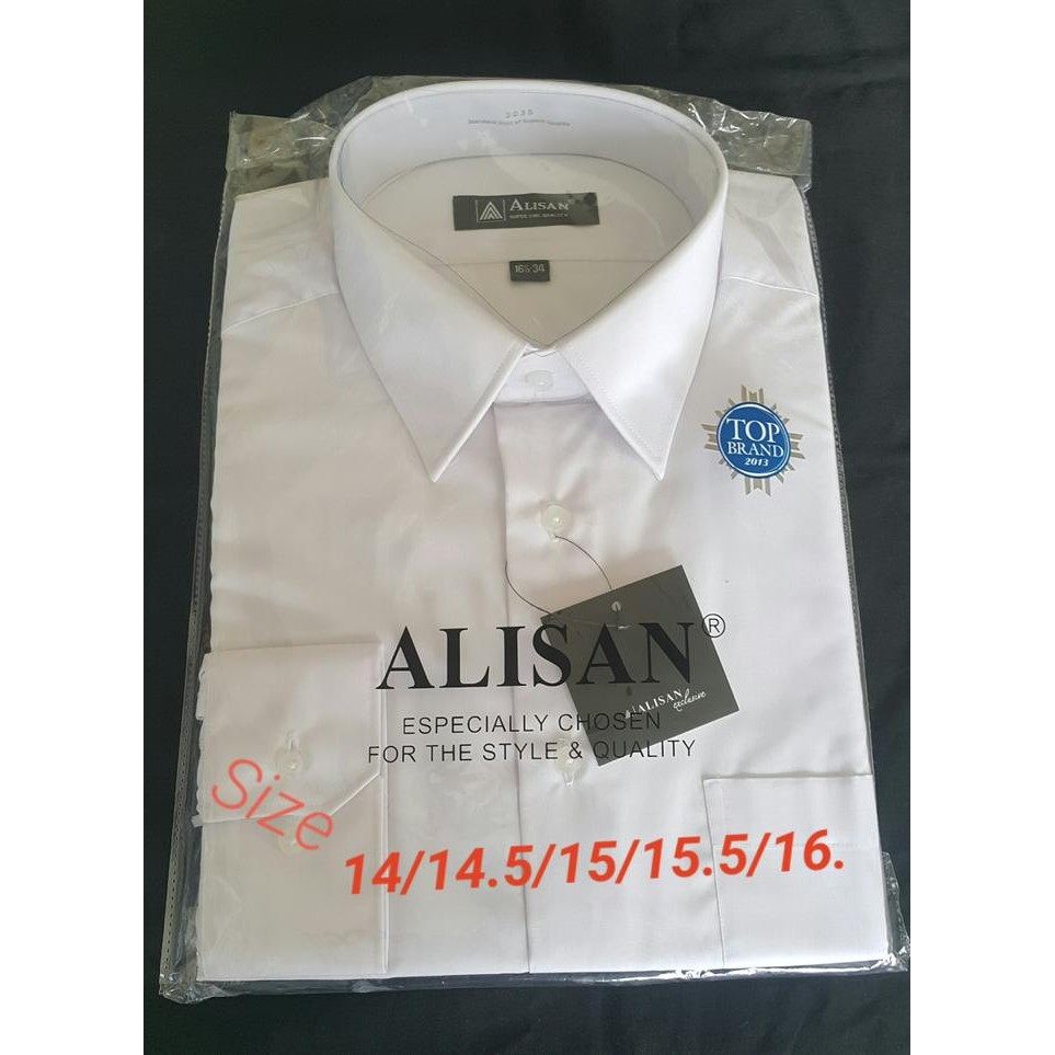 Modo- Kemeja Alisan Lengan Panjang Putih