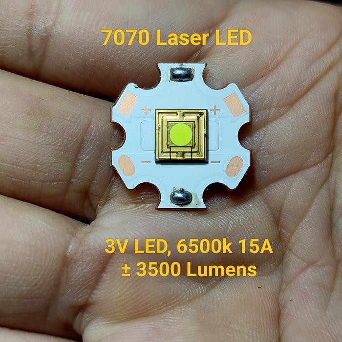 PREMIUM Led Laser 3V LED 7070 6500k 15A 3500 Lumens 20mm PCB tembaga