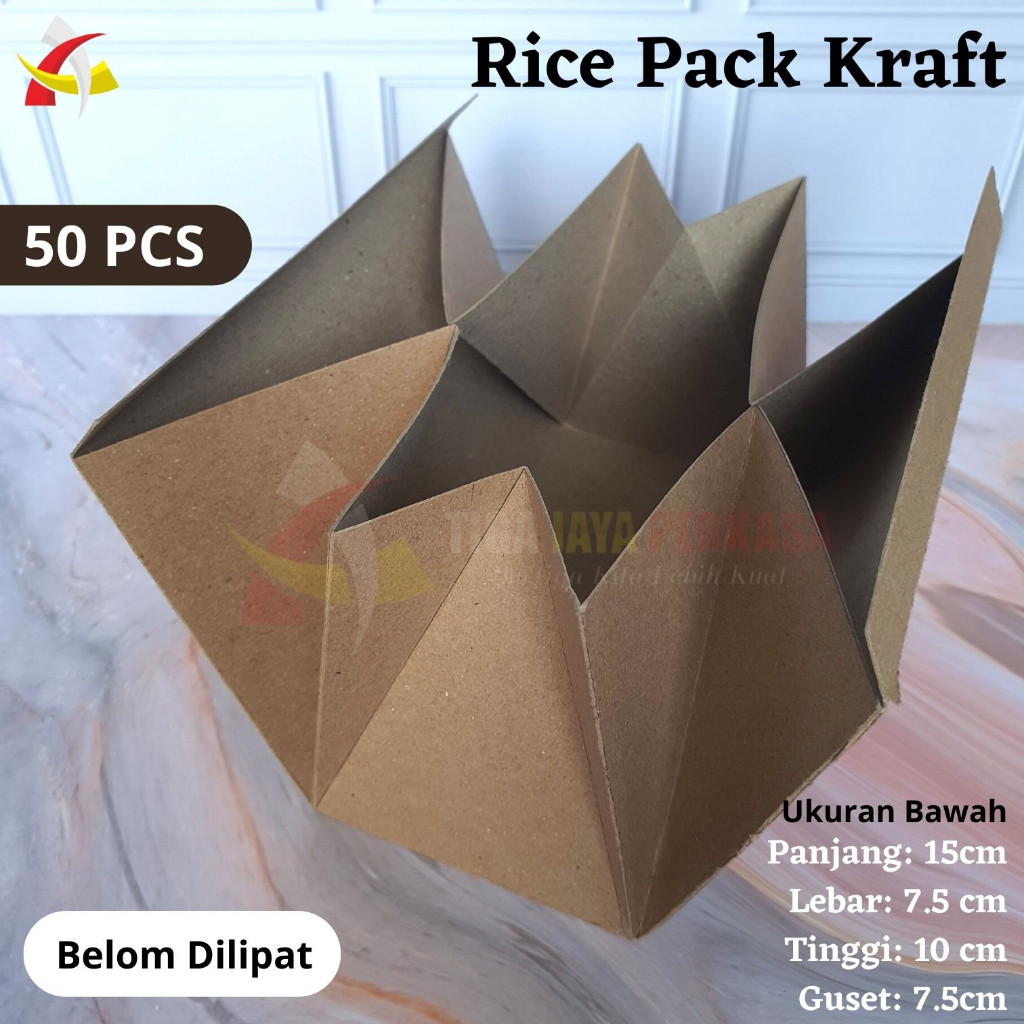 Bombardilomedis Rice Pack Fobo / Bungkus Nasi Kekinian / Pembungkus Nasi Kraft @50Pcs