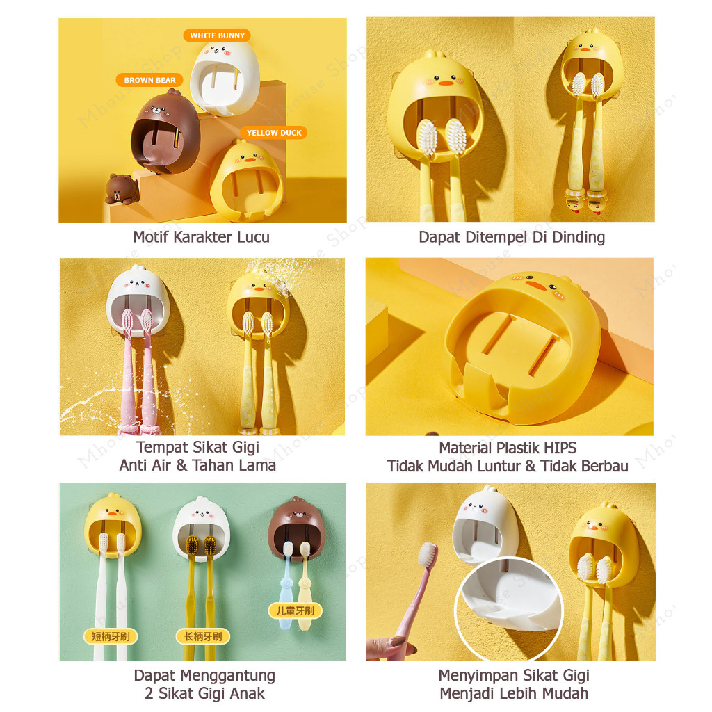 Bombardilomedis Gantungan Sikat Gigi Karakter Lucu Tempat Sikat Gigi Anak Tempel Dinding