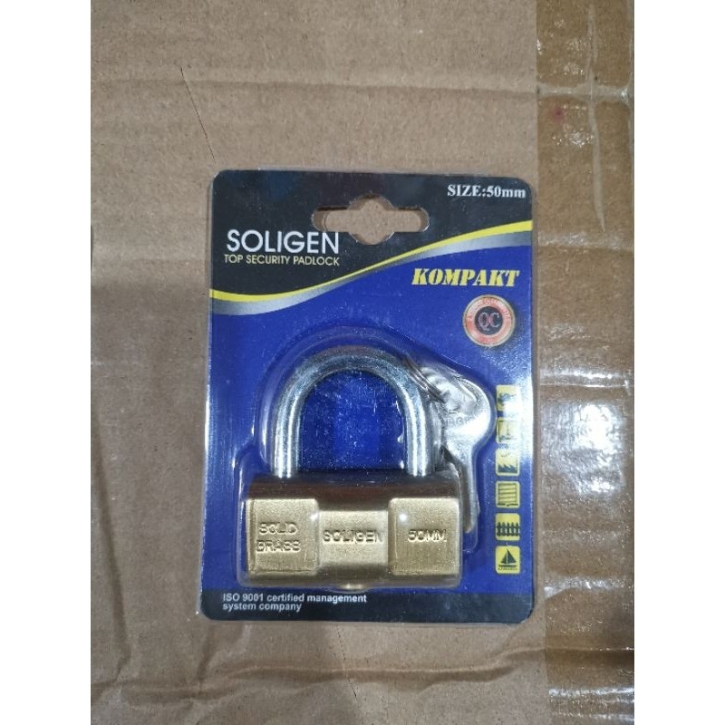 Gembok Kuningan Soligen 50 mm