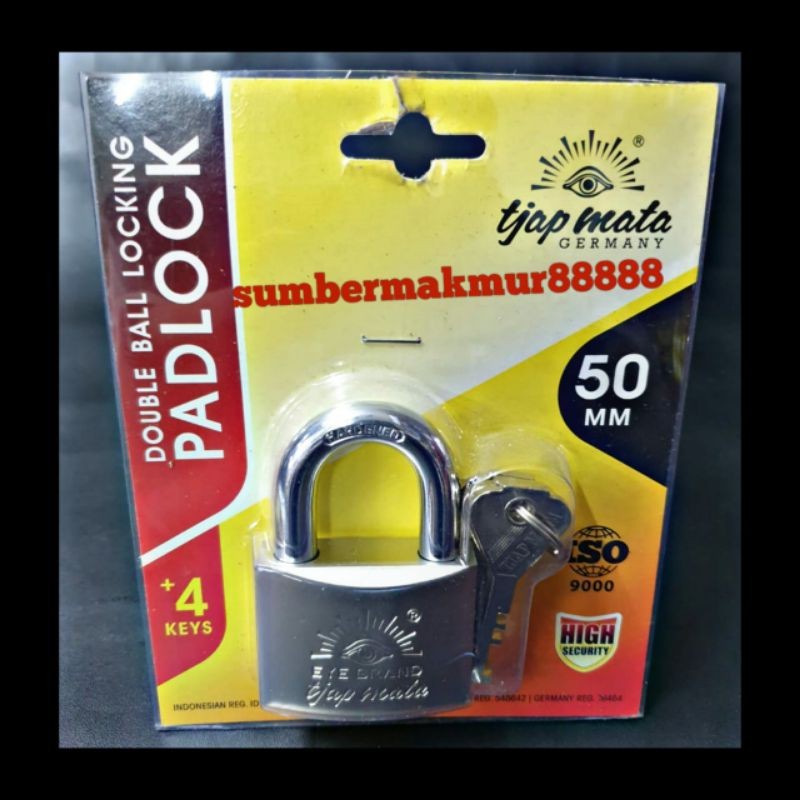 Gembok ukuran 50mm merk tjap mata