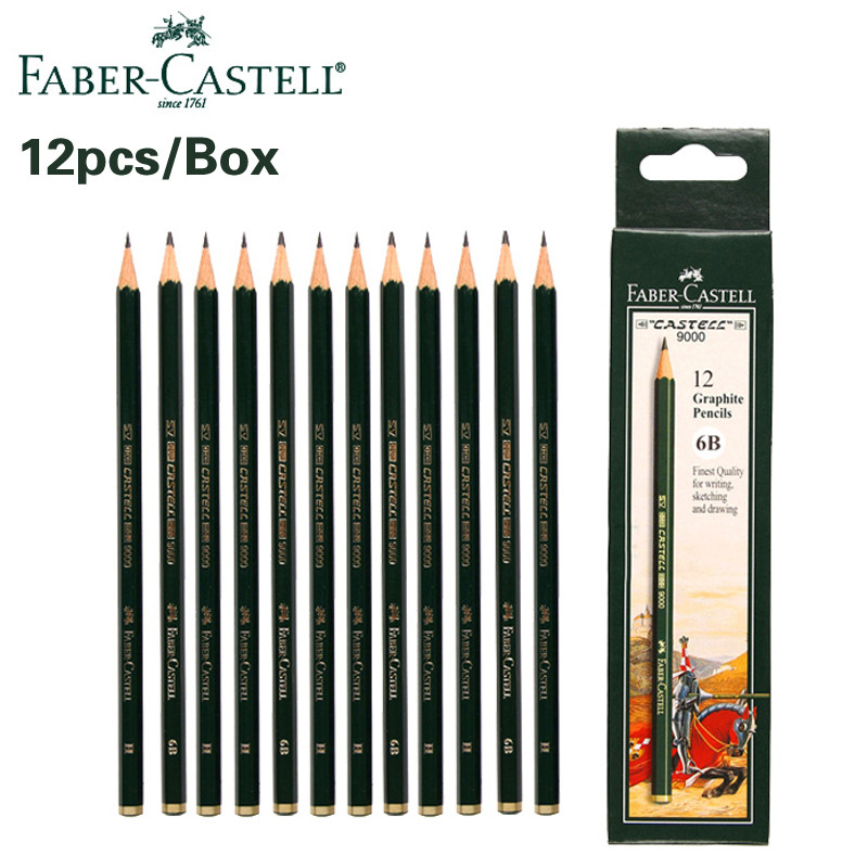 

12Pcs Faber Castell 9000 Sketching Pencils Drawing Charcoal Graphite Pencil H 2H 3H 4H 5H F B 2B 3B