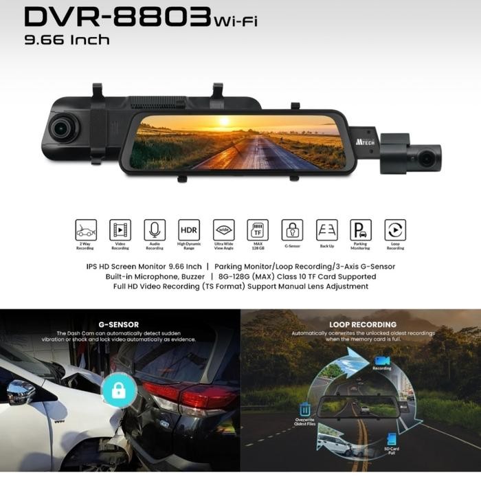 Afsheen_Fashion_ Dvr Spion Mtech Dvr 8803 Dvr Dashcam Spion Mobiletech Support Wifi