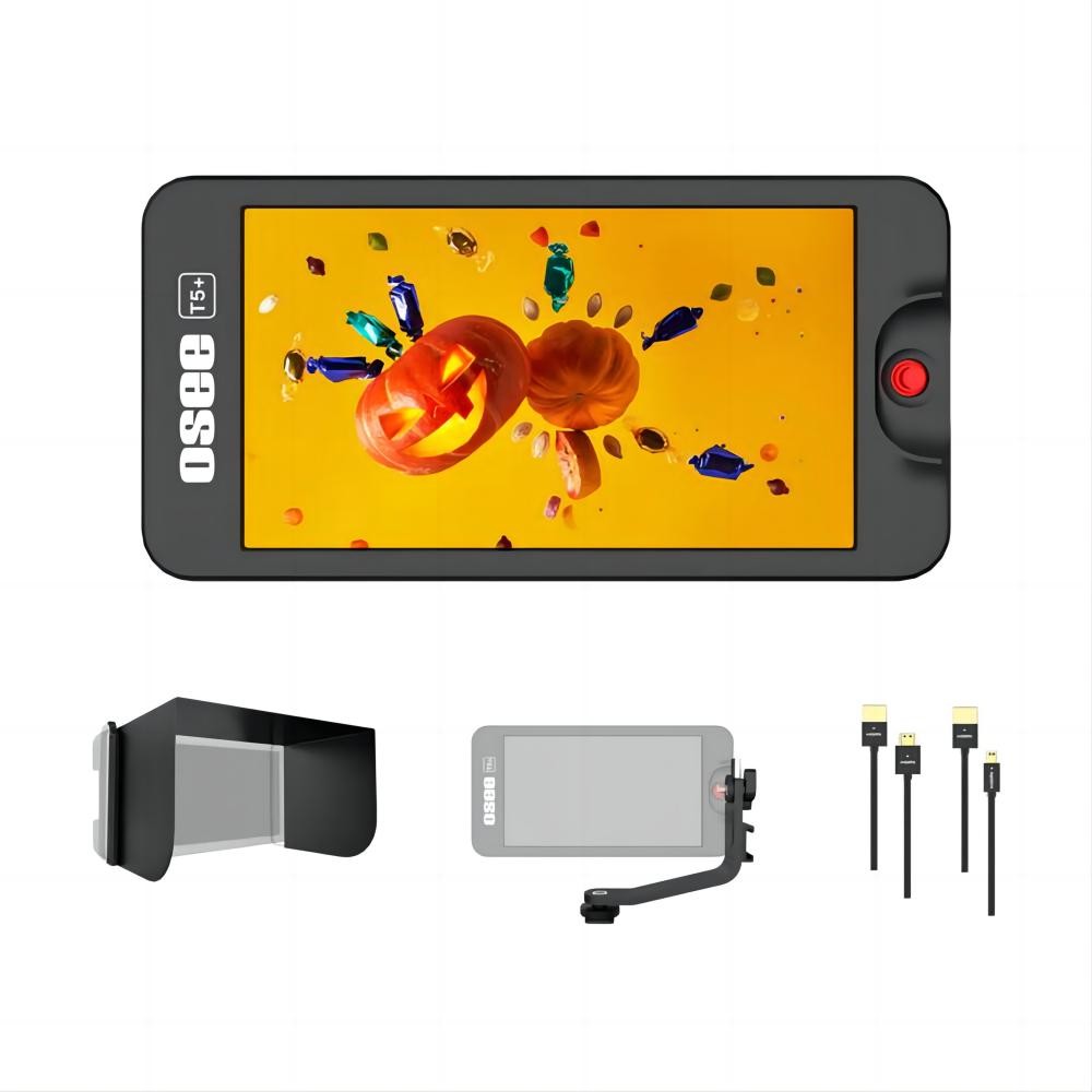 BEST SELLER Osee T5+ 5.5 Inch 1000nits DSLR Camera Field Monitor Support 4K HDMI 3D LUT HDR Wide Col
