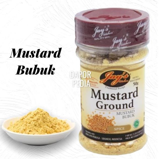 

New Mustard Ground Jays Mustard bubuk powder Halus Jay`s bumbu rempah