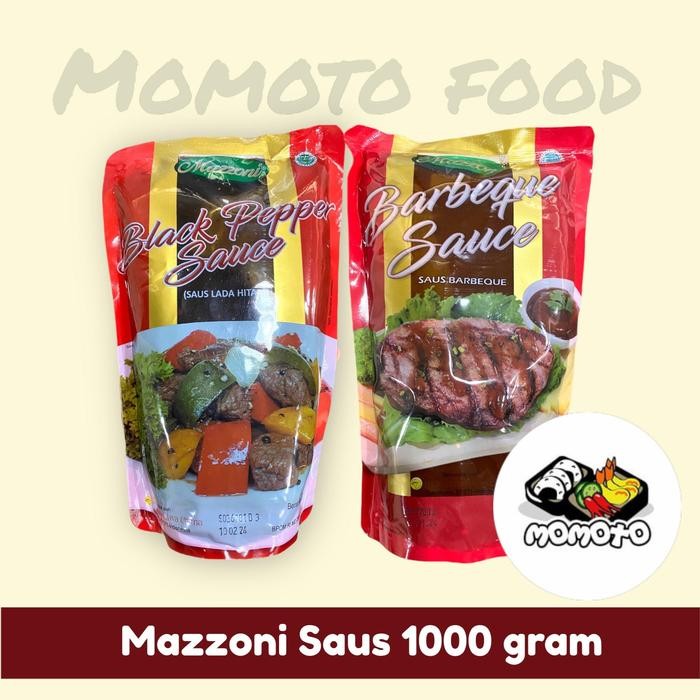 

New MAZZONI Saus Blackpepper Barbeque Lada Hitam BBQ 1 kg Saos Bakar