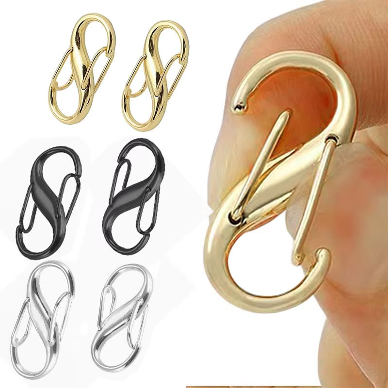 

5/10/20Pcs Adjustable Buckles Repair Connect Shorten Bag Chain Strap Pendant Key Ring Snap Clip