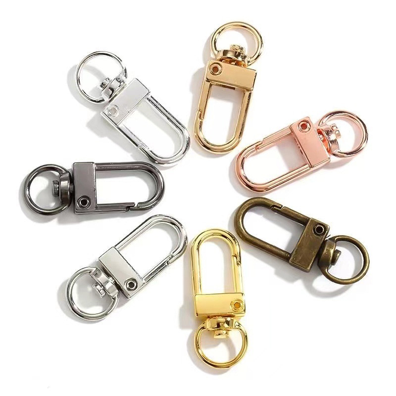 

10/20/50Pcs Swivel With Rings Lobster Clasp Hooks Metal Clasps For Diy Handbag Belt Strap Dog Buckle