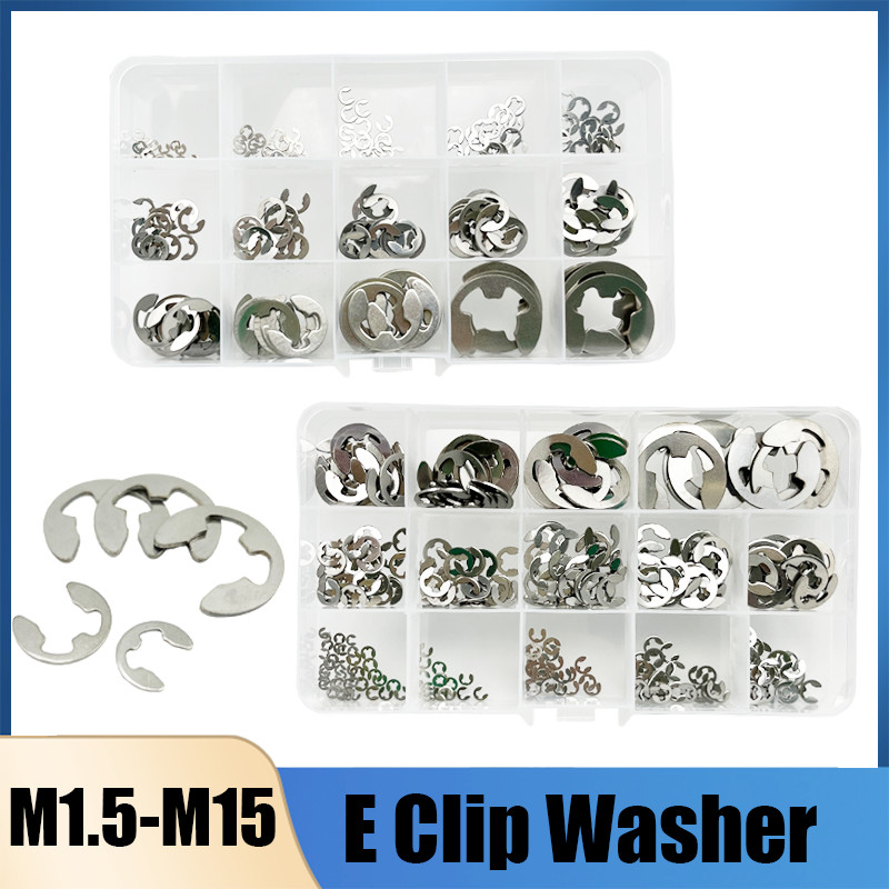 

304 Stainless Steel Retaining Circlip E-Shaped External Retaining Ring E Clip Snap Ring Circlip