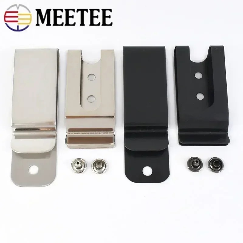 

Meetee 2-10Pcs Metal Clips Buckle For Belt Purse Bag Spring Clasp Waist Loop Screw Holes Hooks Diy