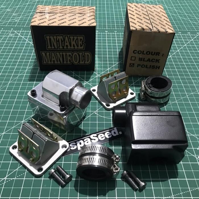 INTAKE MANIFOLD MANIPOL SUSUN VESPA KOMPLIT MEMBRAN RXZ