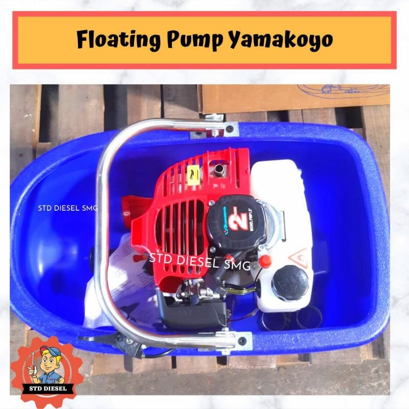 FLOATING PUMP 2 TAK 2 STROKE MESIN SIRAM BAWANG MERAH BRAMBANG TANAMAN PERAHU SIRAM YAMAKOYO BIRU