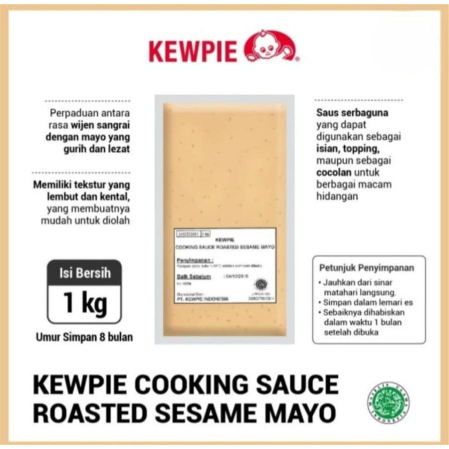 

Kewpie Cooking Sauce Roasted Sesame Mayo Wijen 1kg Kemasan Pouch