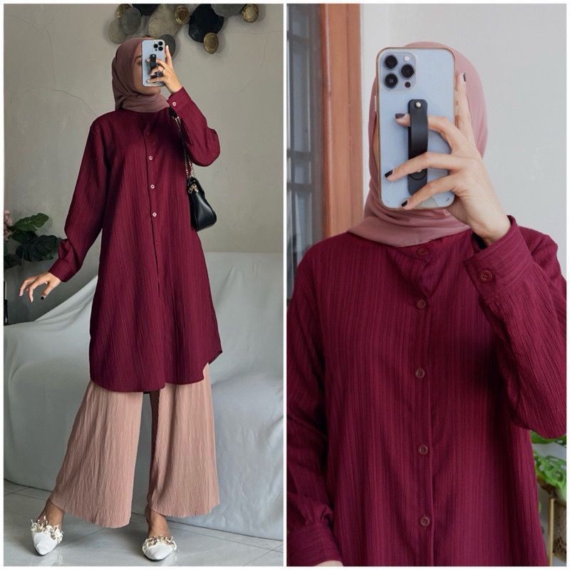PROMO / TUNIK POLOS WANITA LADY CRUSH OVERSIZE / TUNIK ZALFA JUMBO