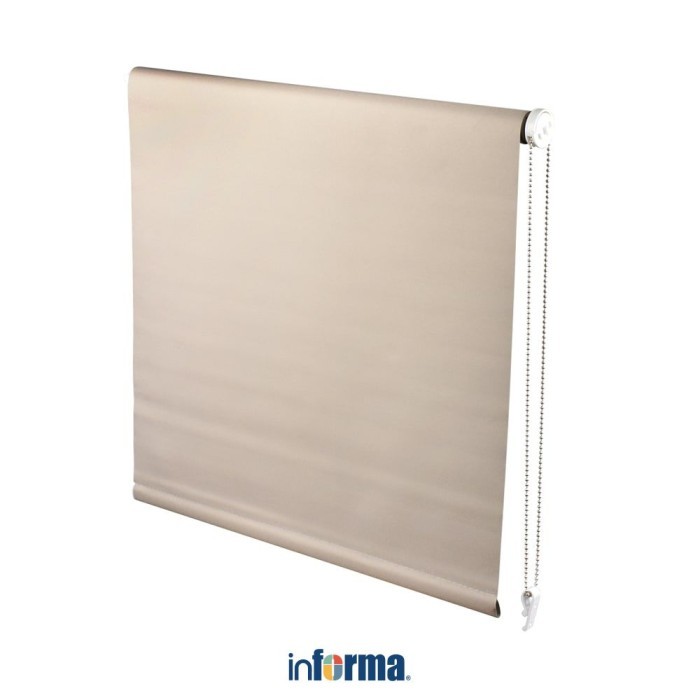 Informa 150X160 cm Roller Blind Black Out Solid - Cokelat Tirai Gulung Jendela Curtain Roller Blind