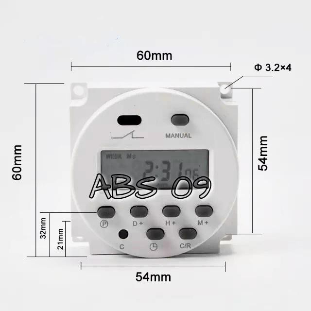 Timer Digital saklar otomatis alat on off lampu listrik AC220v AC 220v