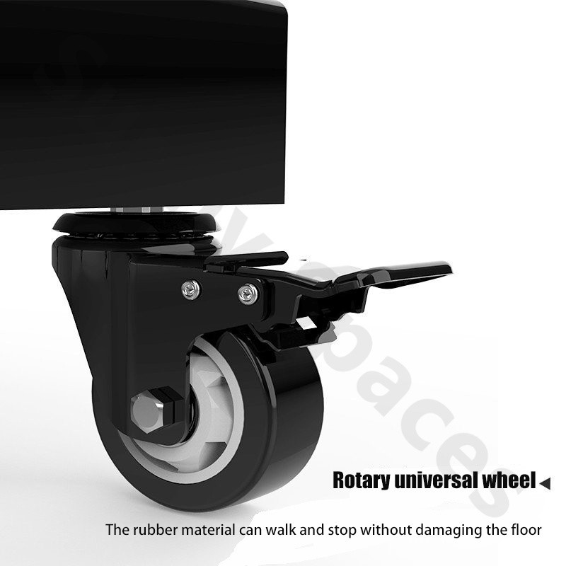 LED TV cket standing with roda Dapat dilepas 360 Stand floor TV rotasi 32-75 inch TV Stand