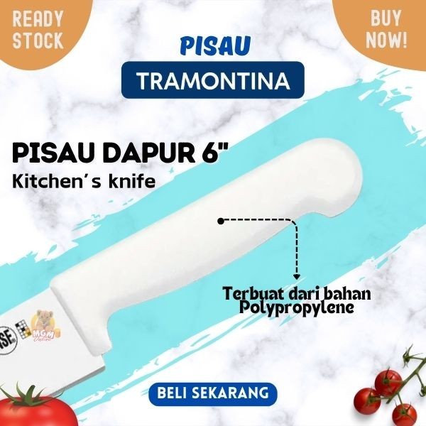 Made in Brazil Tramontina Chef Knife 6in Pisau Dapur NSF 15CM PRESS