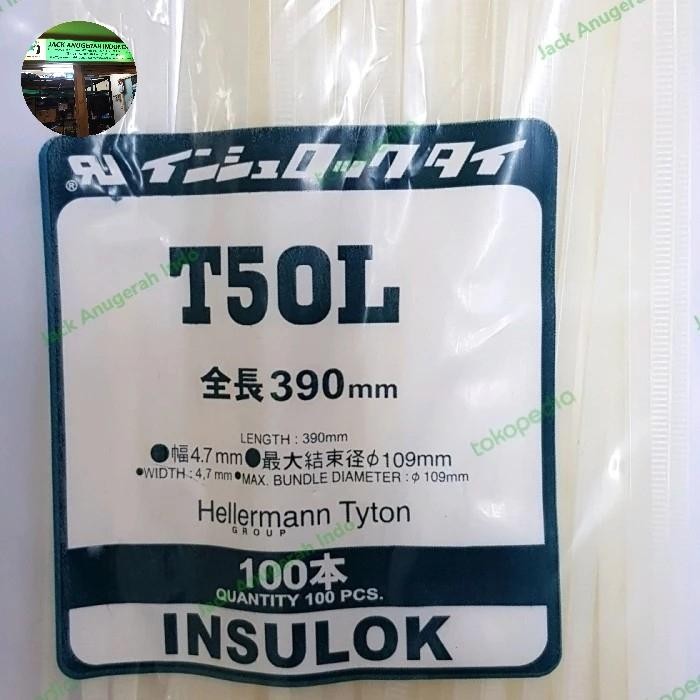 

Cable ties Hellerman Tyton T50 L insulok L 390 x 4.7mm) putih