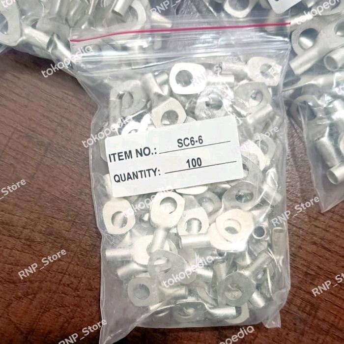 

PROMO! skun kabel 6mm SC 6-6mm lubang baut 6mm per pack 100 pcs