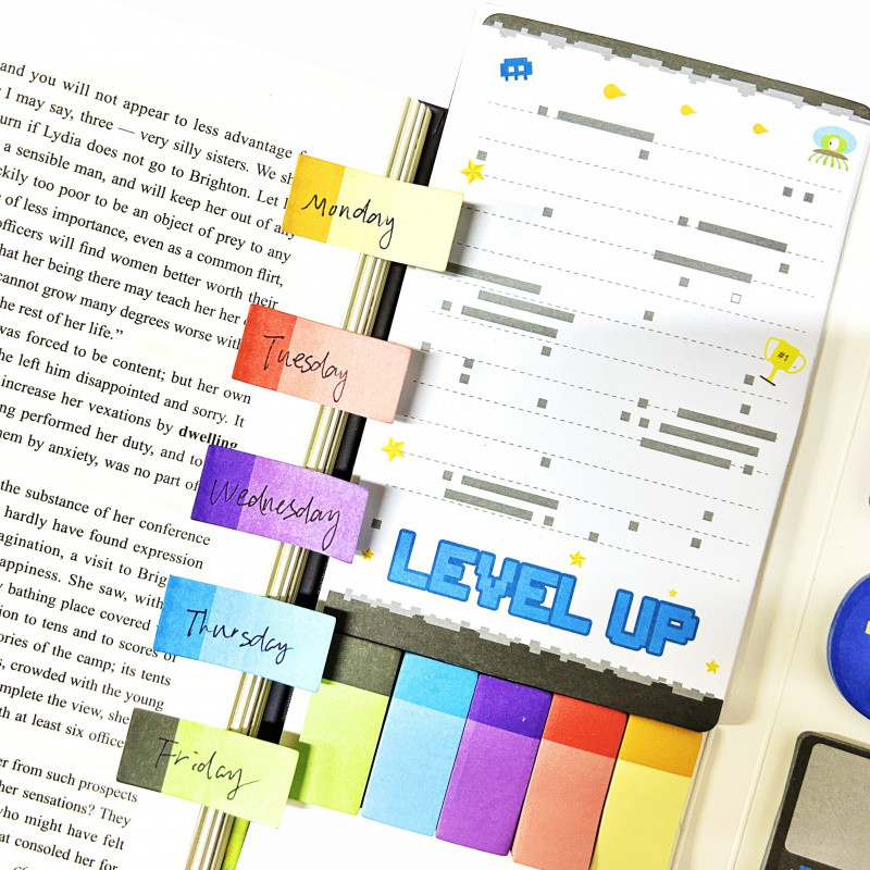 

1 Set Video Game Note Pad Set, 550 Sheets, Writing Memo Pages Teacher School Office Supplies Home