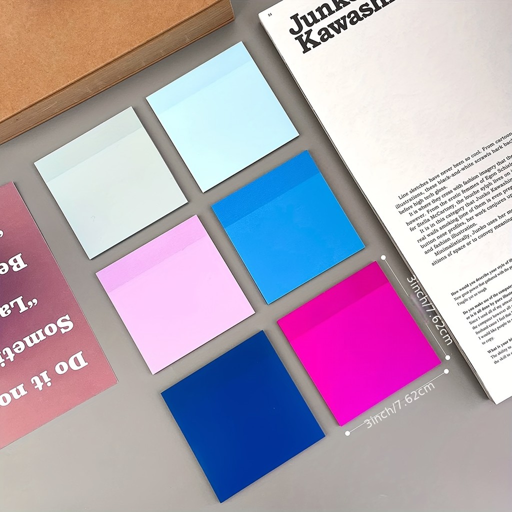 

300Pcs Transparent Sticky Notes, Set Of 6 Pads, 3''X3'', 6 Colors, Bible Journaling Study Office
