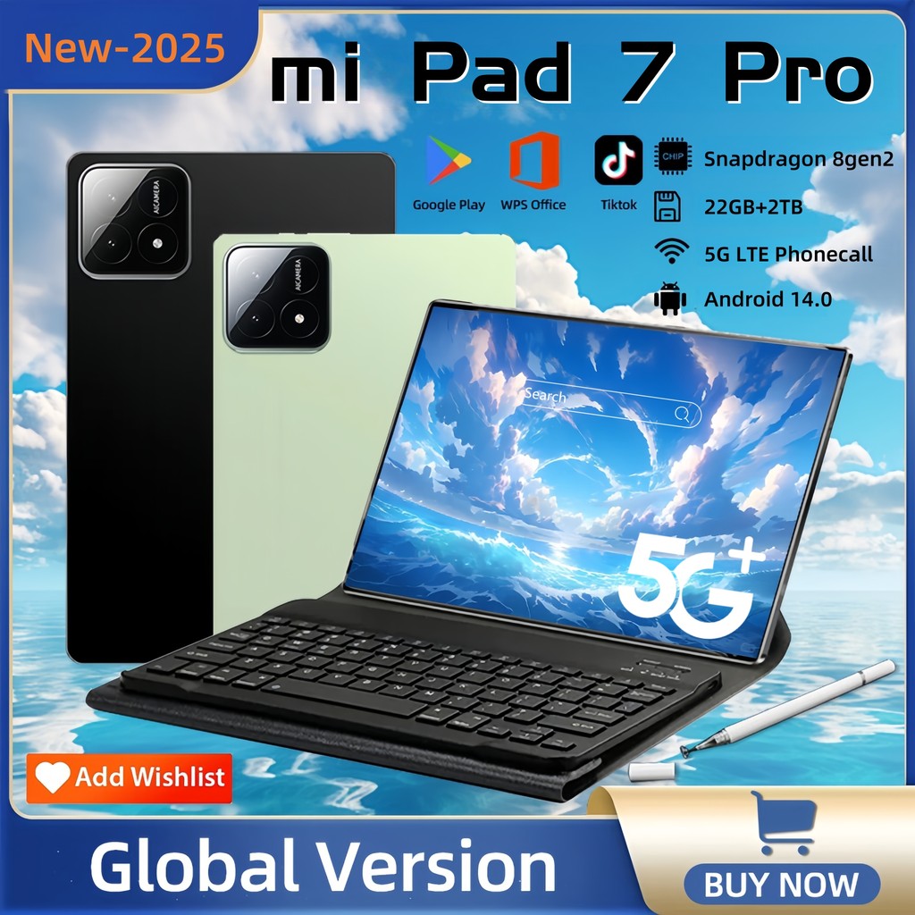 

2025 Pad 7 Pro Global Mi 11 Inch Tablet Android 14 16Gb 1Tb Snapdragon 8 Gen2 4K Hd 5G Wifi