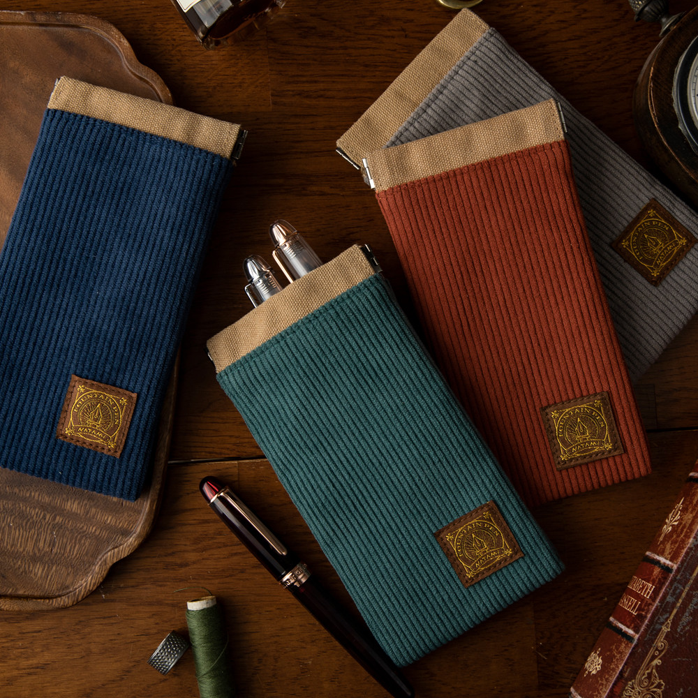 

Natami Fountain Pen Pouch Pencil Bag For Men Women Holder 3 Slots Pen Pouch Retro Fountain Pens Case