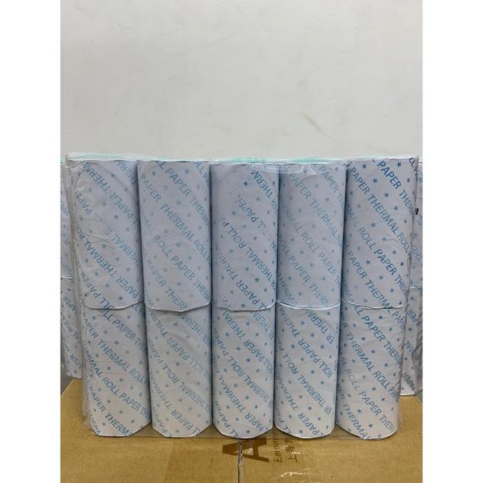 

SobatSaga KERTAS STRUK KASIR 80x40mm THERMAL PRINTER LEBAR 80mm Portable 10Roll