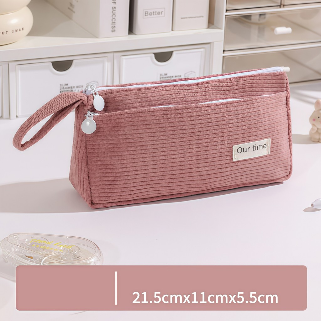 

Solid Color Stationery Organizer Pencil Case Series Large Korean Stationery Pencil Case School