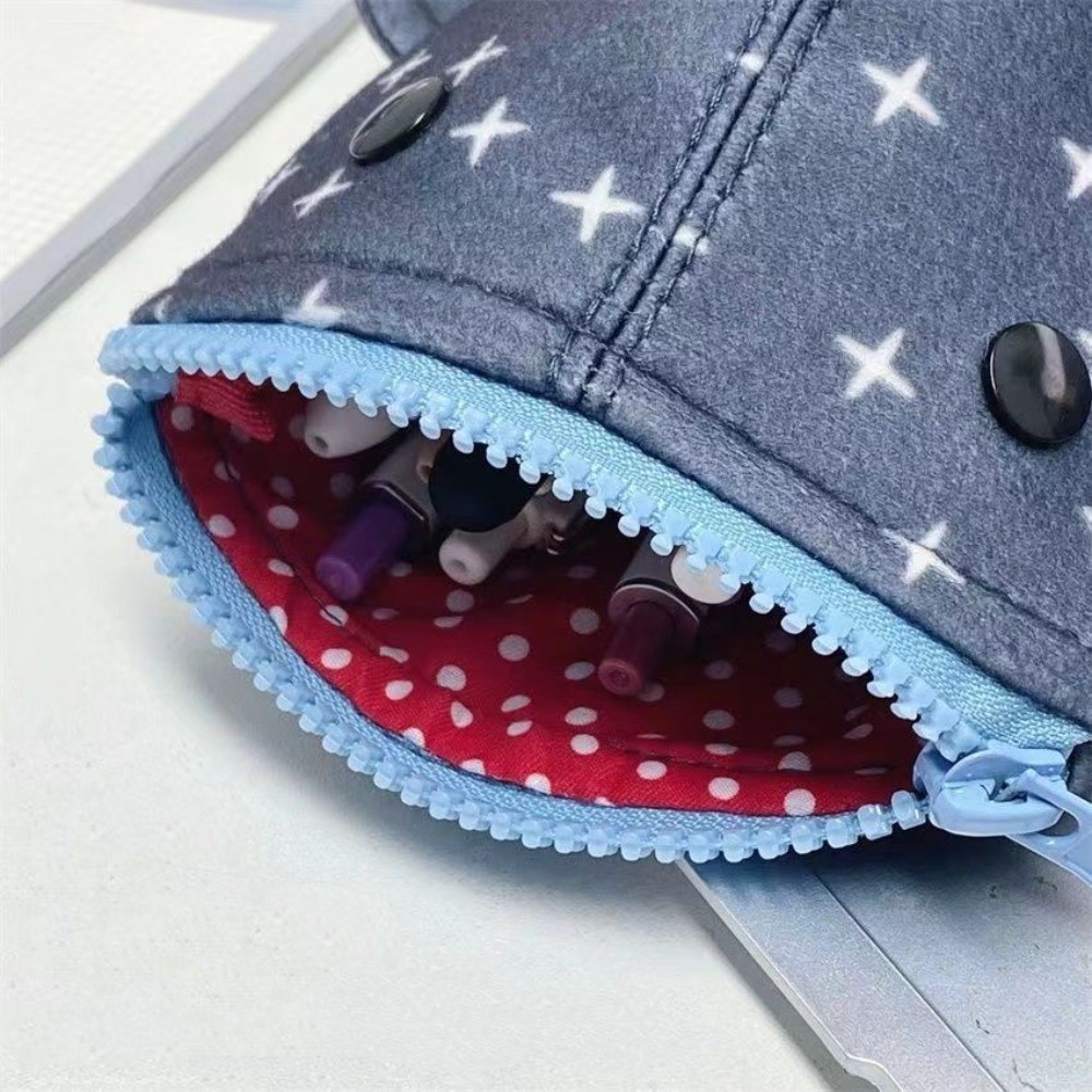 

Funny Cartoon Sharp Pencil Bag Star Large Capacity Pencil Holder Zipper Stationery Pen Pouch Case