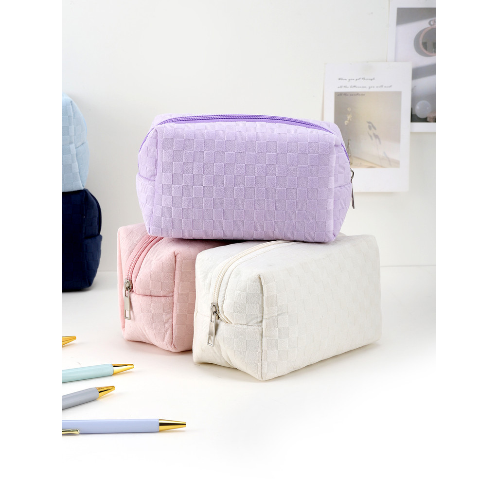 

Large Capacity Pencil Case Solid Color Soft Pencil Pouch Back To School Supplies Storage Pencil Bag