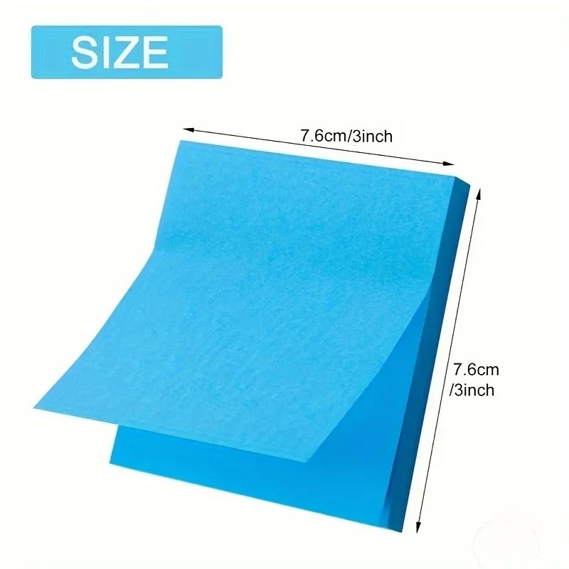 

300/600Pcs Six Colors Blank Color Fluorescent Post-It Notes Are Suitable For Students' Homework, And