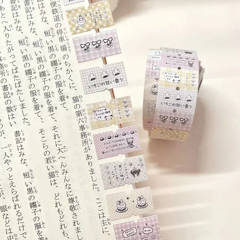 

Kawaii Cream Color Cartoon Scrapbooking Memo Pad Cute Cartoon Retro Japanese Sticky Tabs Mini Diy