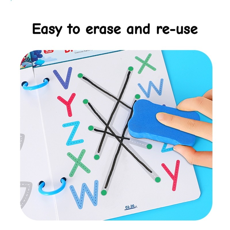 

28 Pages Of Creative Left And Right Brain Development Toys, Reusable Kidsren'S Magic Tracing Book,