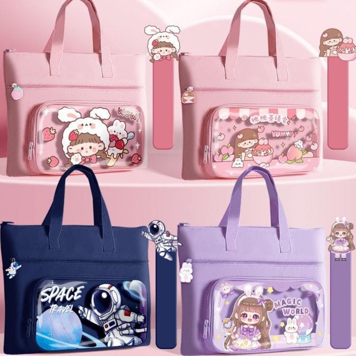 Tas Selempang Les Kursus Tote Bag Anak laki Laki Perempuan