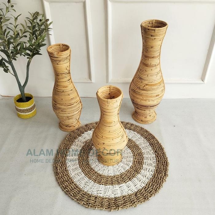 JTTOP" GUCI ROTAN VAS ROTAN ORIGINAL MODERN BULAT