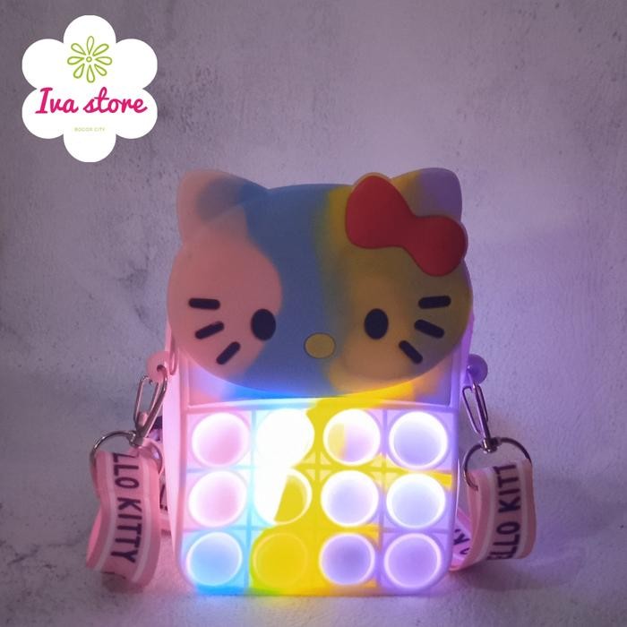 Tas Pop it hello kitty LED