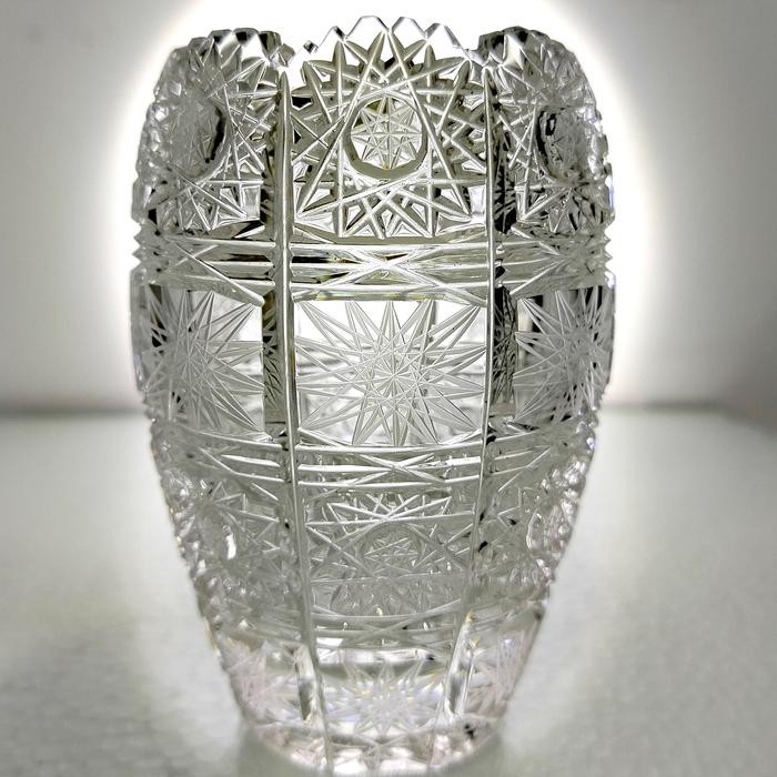 JTTOP" PAJANGAN KRISTAL BOHEMIA PADAT BERUKIR MEWAH MODEL VAS D264