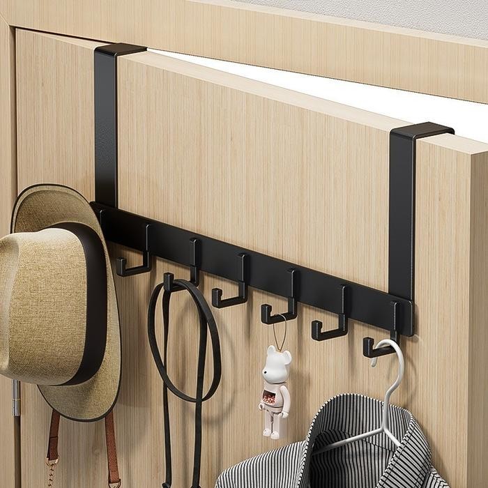 Gantungan Baju Pintu Kamar Tidur Gantungan Aluminium Dapat Disesuaikan Gantungan Rak Dinding Kamar