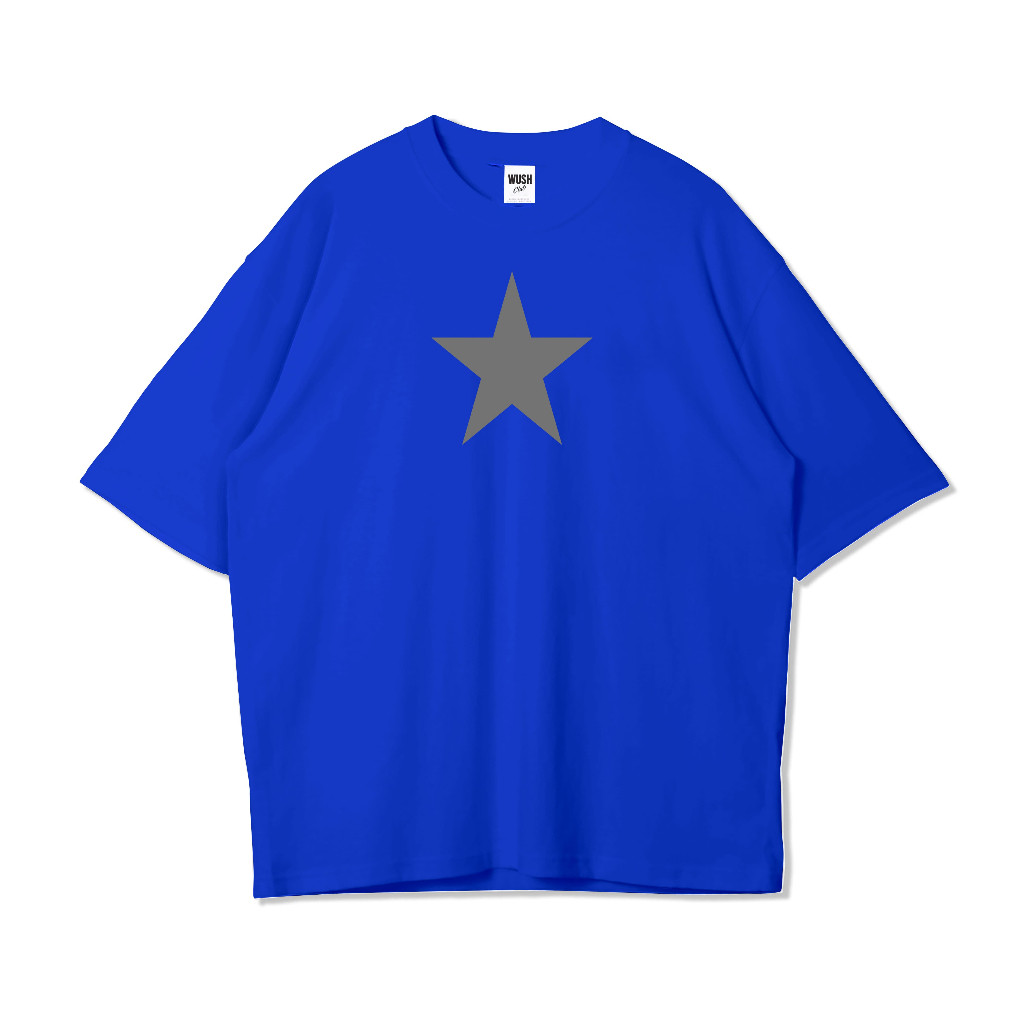 WUSH CLUB  OVERSIZED BAJU KAOS DISTRO PRIA WANITA OVERSIZE SMALL BENHUR BIRU ELEKTRIK