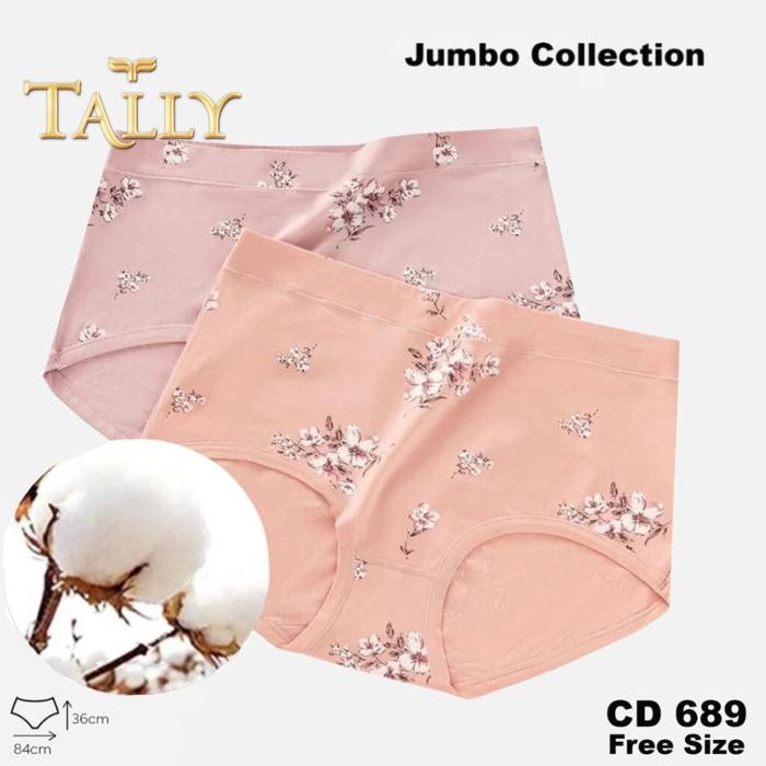 Zareen- Tally Celana Dalam Wanita Jumbo / Big Size Katun Fit To Xxxxl Cd 689