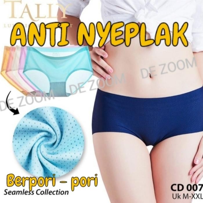 Satinya- Cd Wanita Sepinggang Seamles Tally 007 Bahan Licin Melar Tanpa Jahitan