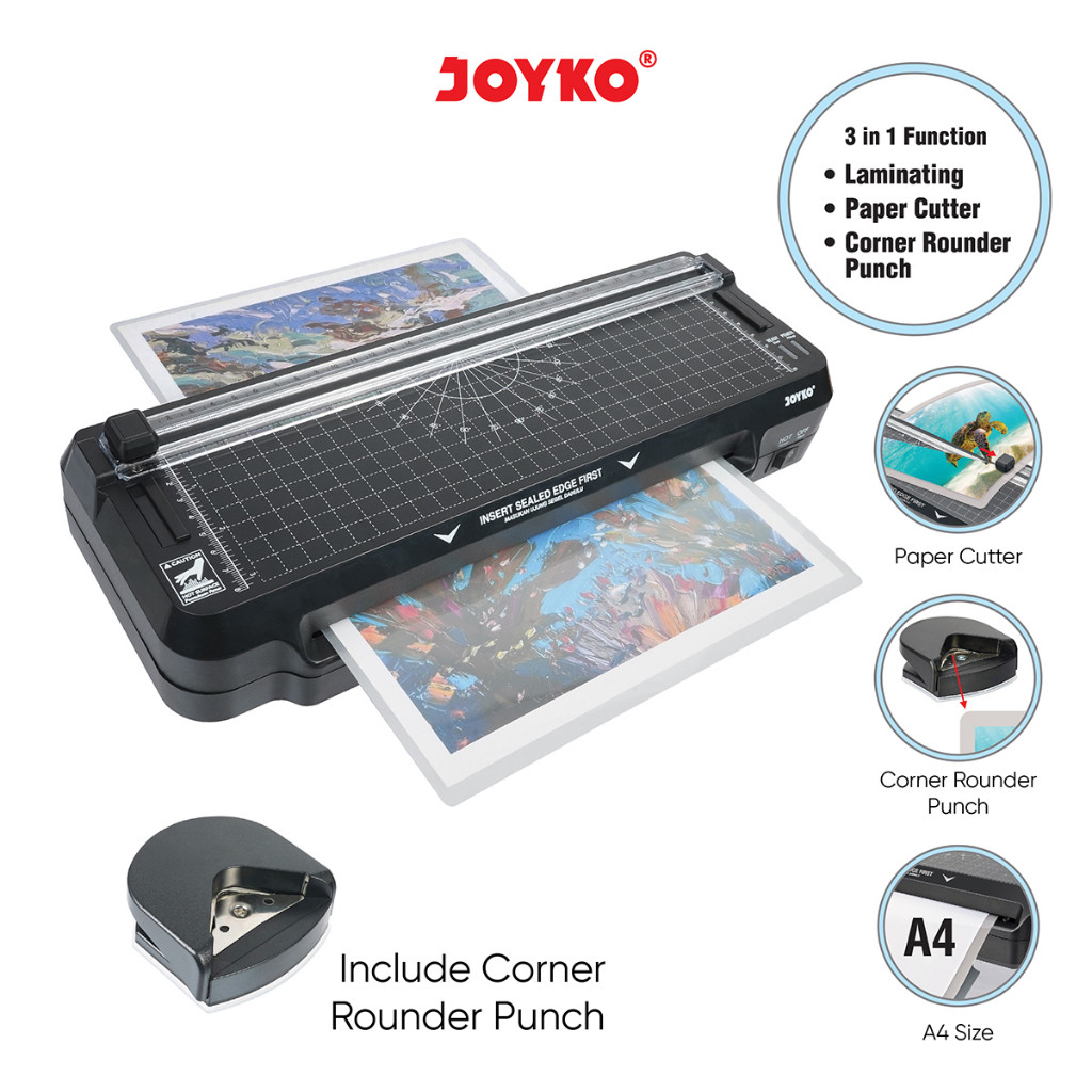 

Joyko LAMINATING MACHINE + PAPER CUTTER A4 F4 Folio Mesin Laminating A4 F4 Joyko LM-06 - RAJA BIGBOX