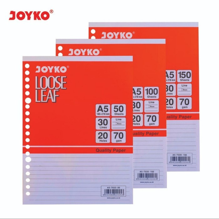 

JOYKO LOOSE LEAF LINE A5 / KERTAS FILE BINDER 7020 50 LEMBAR - RAJA BIGBOX