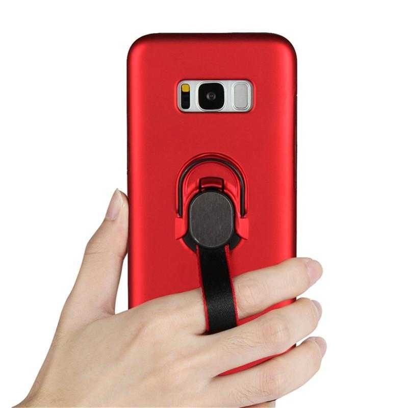 Case Stand Ring Holder Magnet Matte Casing Samsung S8 / S9 / S10 Plus