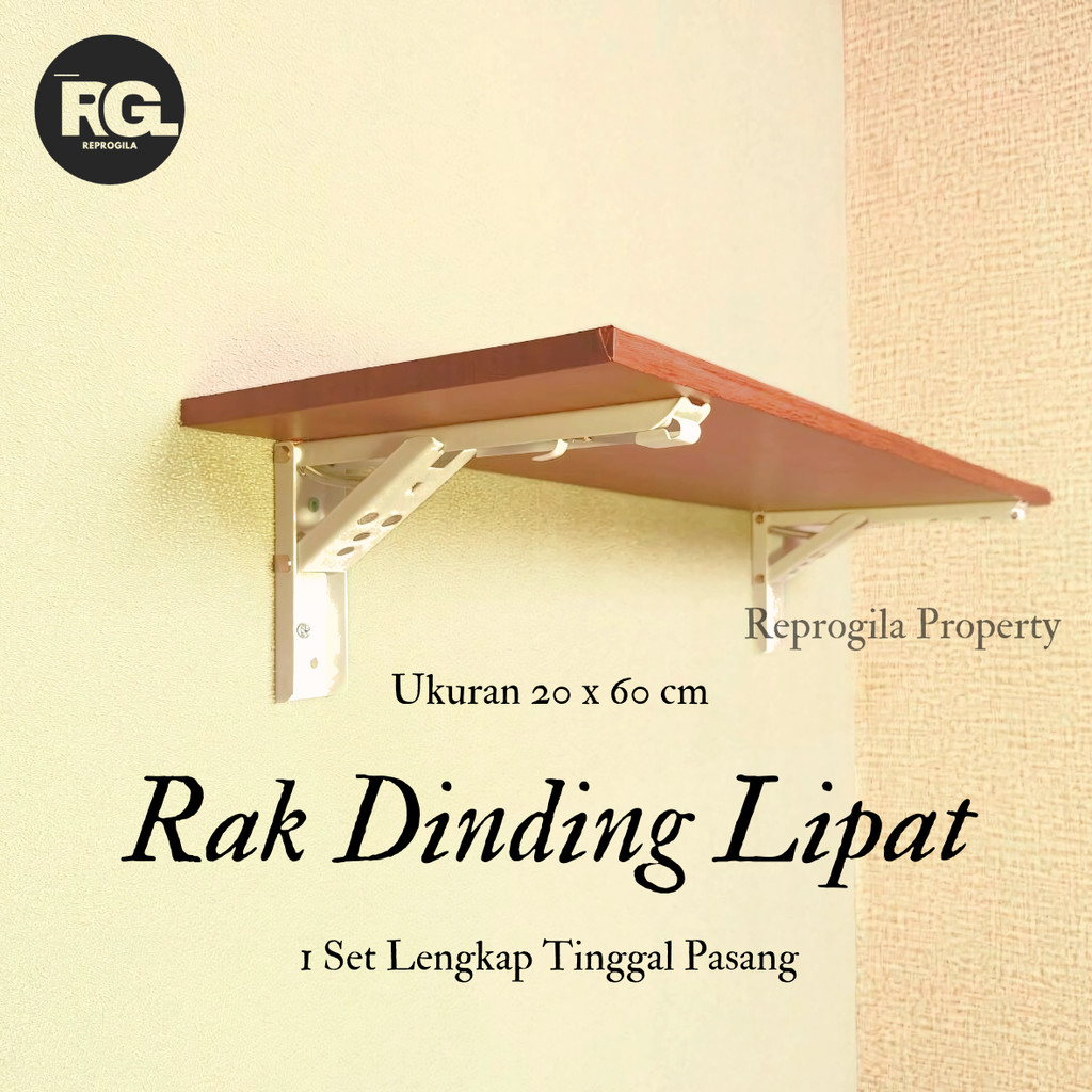 Meja lipat dinding / Rak dinding lipat / Ambalan dinding *
