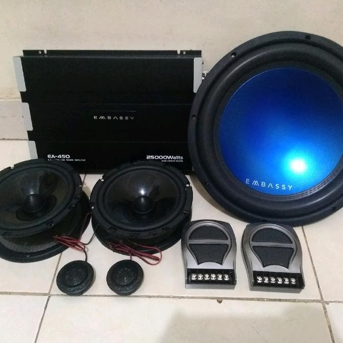 paket audio merk embassy lengkap audio mobil